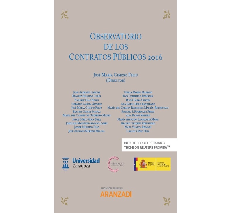 Libro Observatorio de los Contratos Públicos 2016